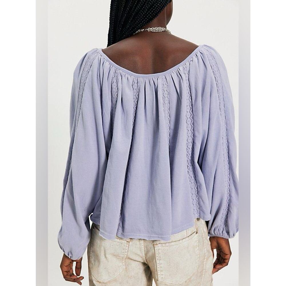 Free People Marla Long Balloon Sleeve Flowy Boho Size Medium Festival Relaxed - Picture 3 of 12